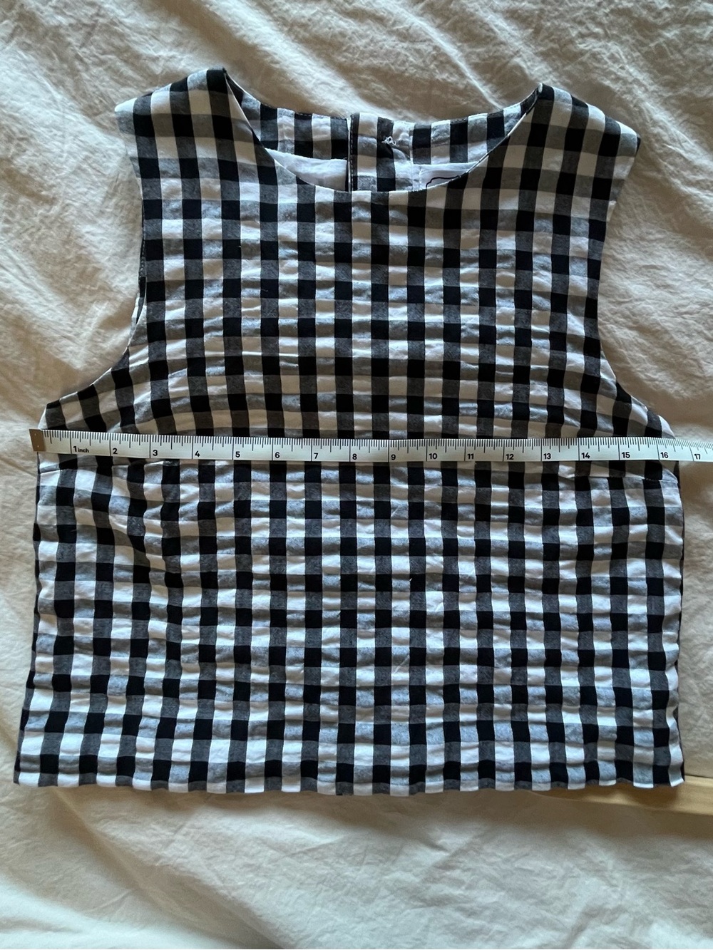 Emerson Fry Studio boxy top - black and white gingham - organic cotton - Picture 9 of 10